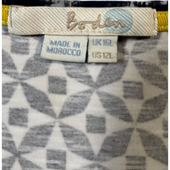 Boden Elisa Geometric Print Dress – Size 12L - Picture 2 of 8